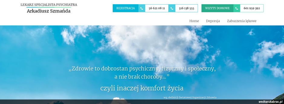 Arkadiusz Szmańda Prywatna specjalistyczna praktyka lekarska  Gabinet psychiatryczny